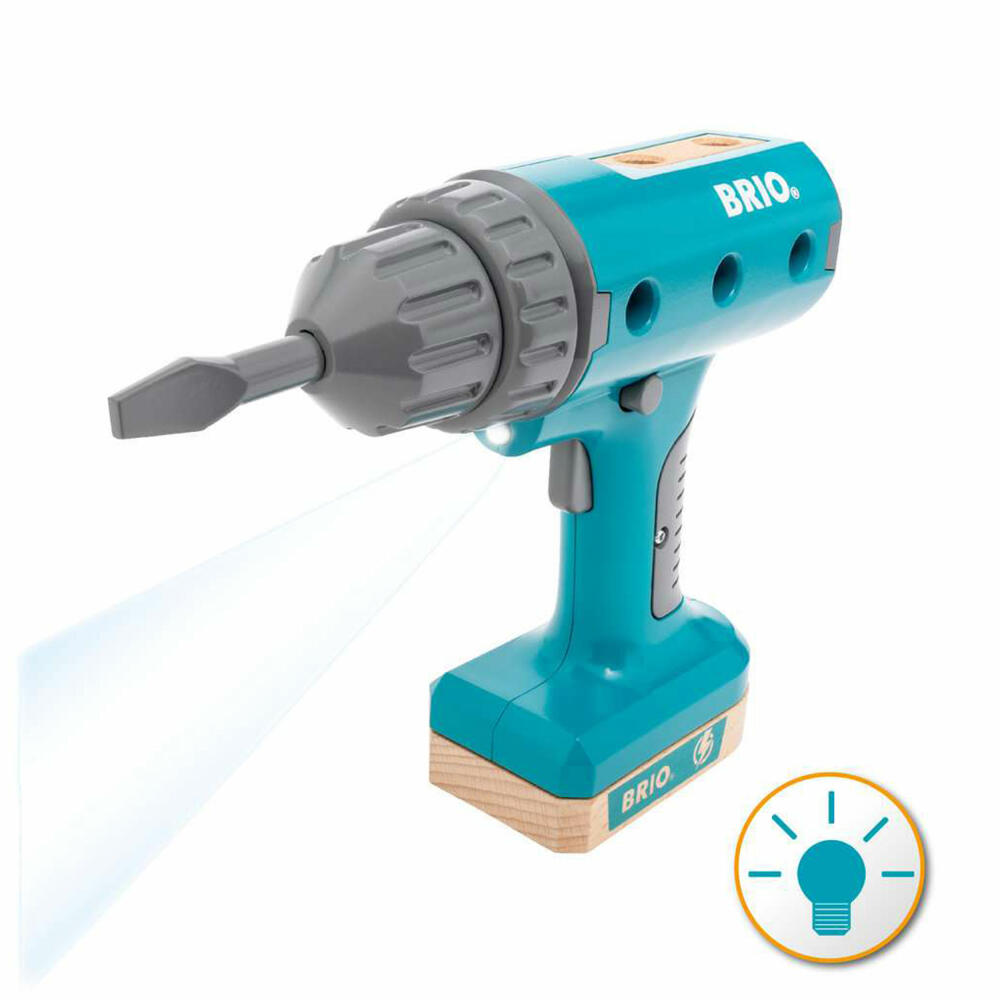 BRIO Builder Cordless Screwdriver, Tool, Children's Tool, Children's Toy, from 3 Years, 63460000
