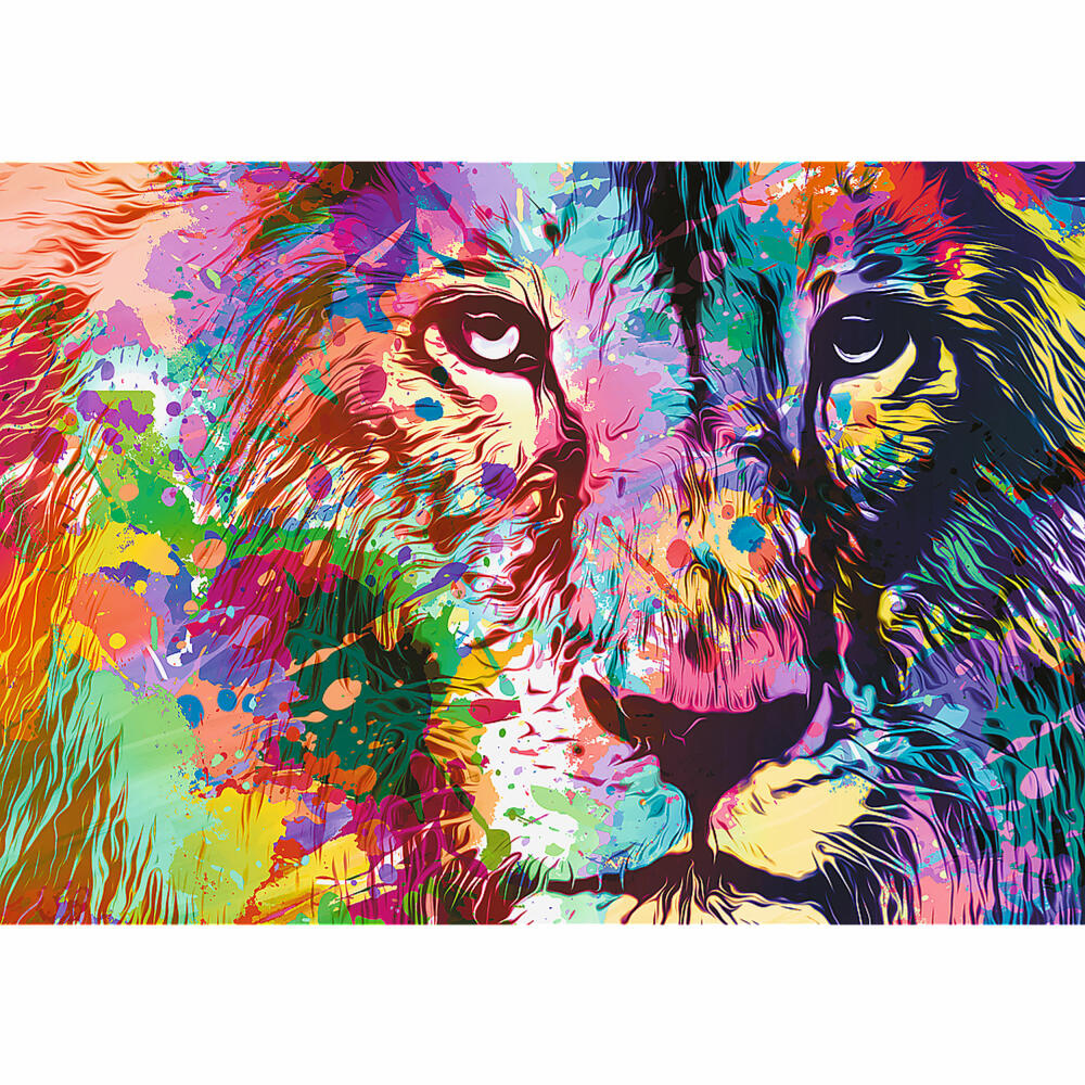Trefl Puzzle Colorful Lion, Big Cat, 1000 pieces, 68.3 x 48 cm, 10707