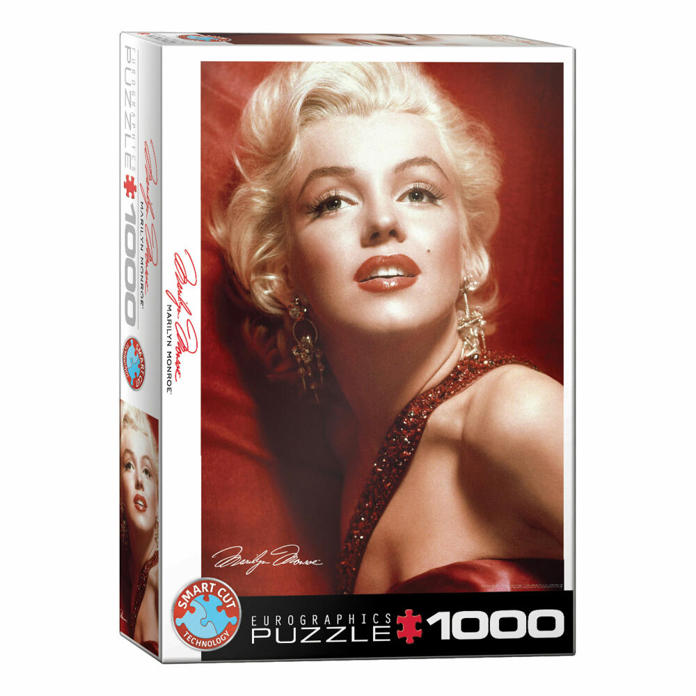 Eurographics Puzzle Marilyn Monroe Portrait in Red, 1000 pieces, 68 x 48 cm, 6000-0812