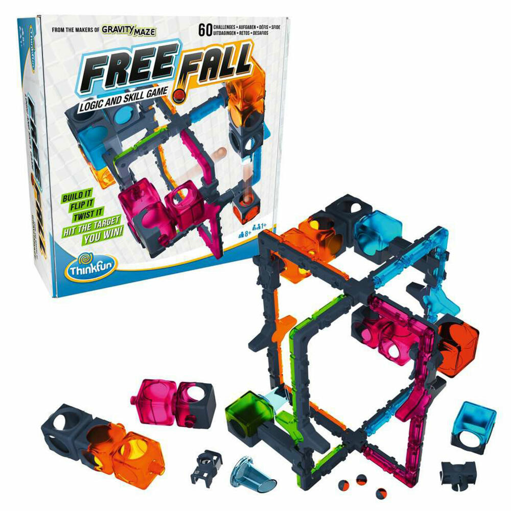 Ravensburger ThinkFun Free Fall, concentration game, thinking game, educational game, 1 player, ages 8 and up, 76548
