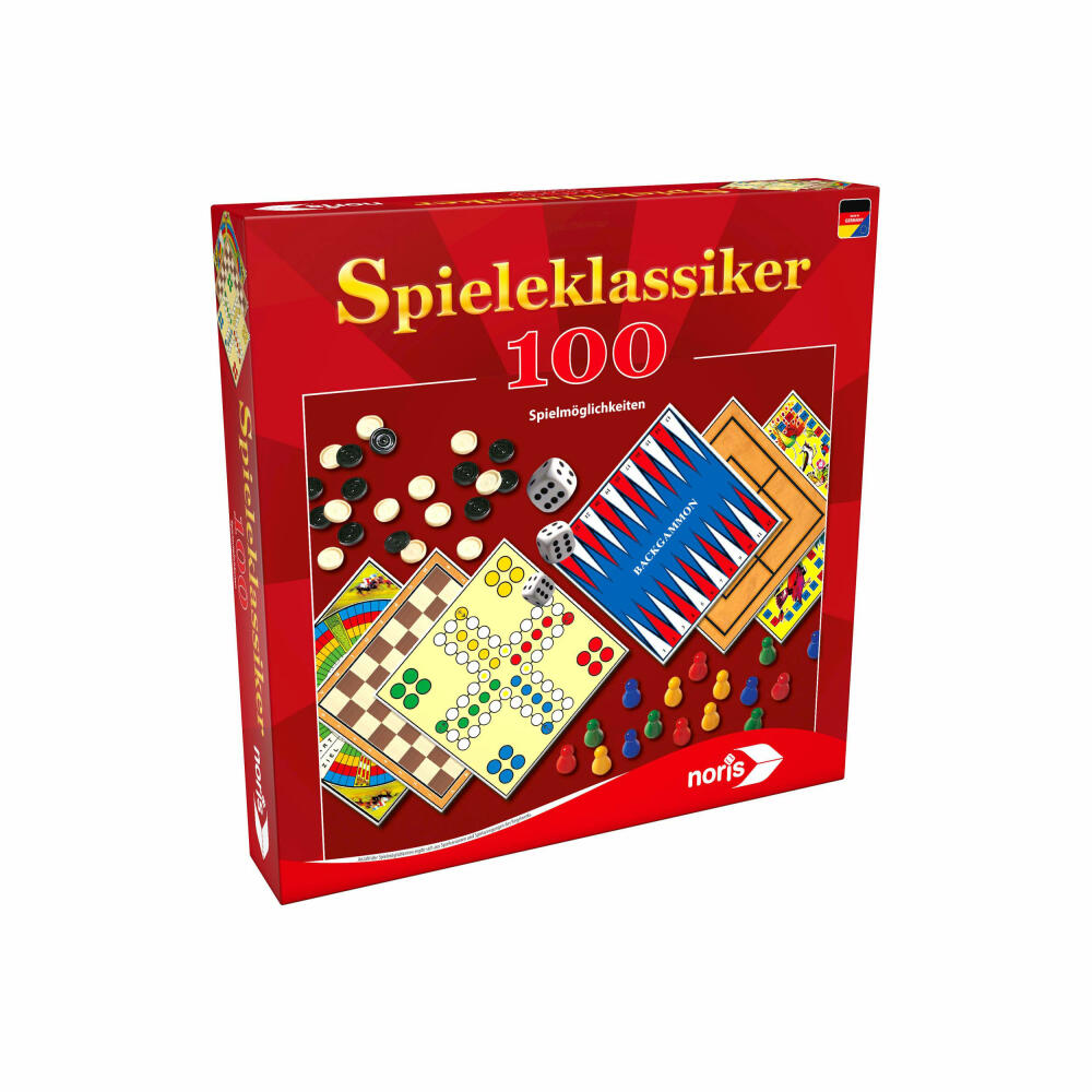 Noris classic games, game collection, board game, family, game, 100 game possibilities, 606111686