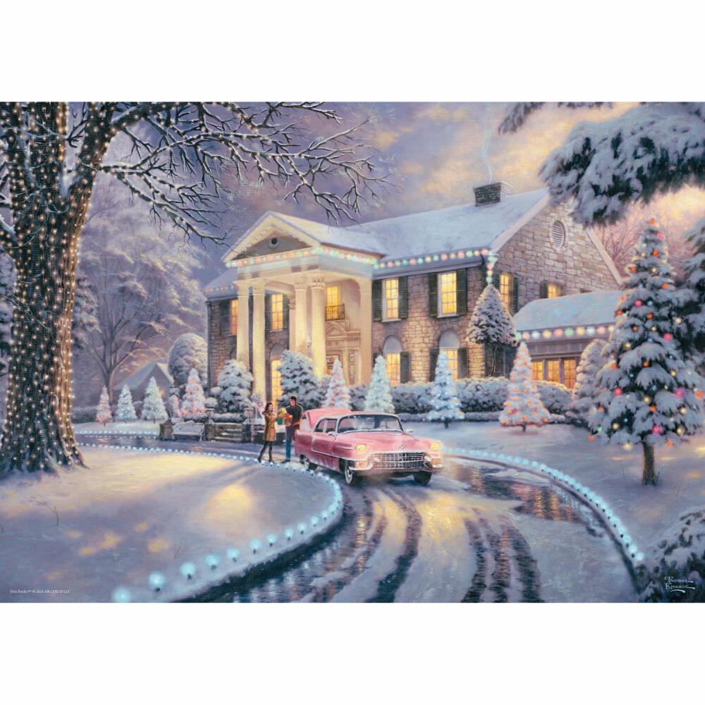 Schmidt Spiele Puzzle Graceland Christmas, Erwachsenenpuzzle, Thomas Kinkade, 1000 Teile, 58781