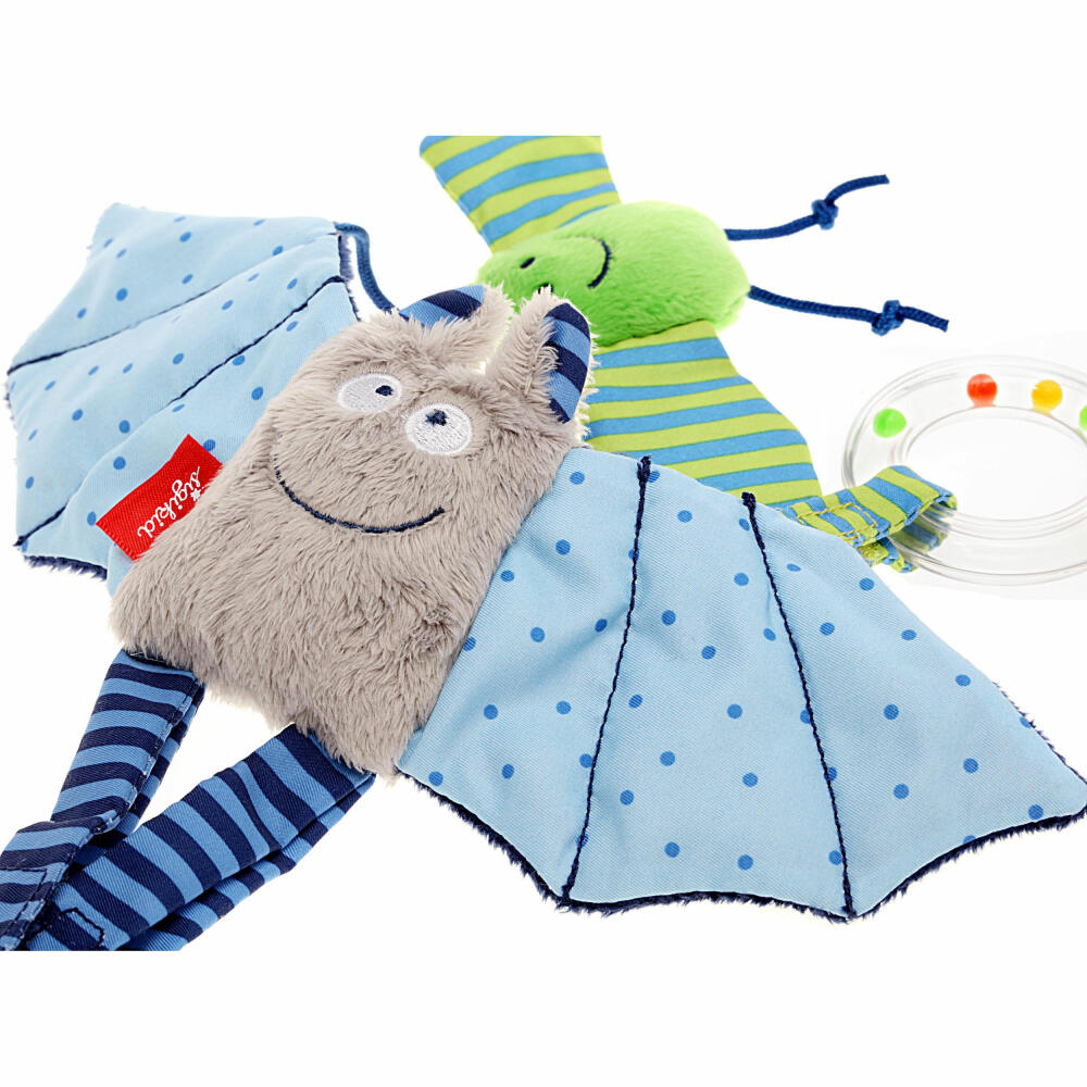 sigikid Anhänger Fledermaus Baby Bite Me!, Greifling, Rassel, Babyschalenanhänger, Babyspielzeug, Baby Spielzeug, für Babyschale, Polyester, 41013