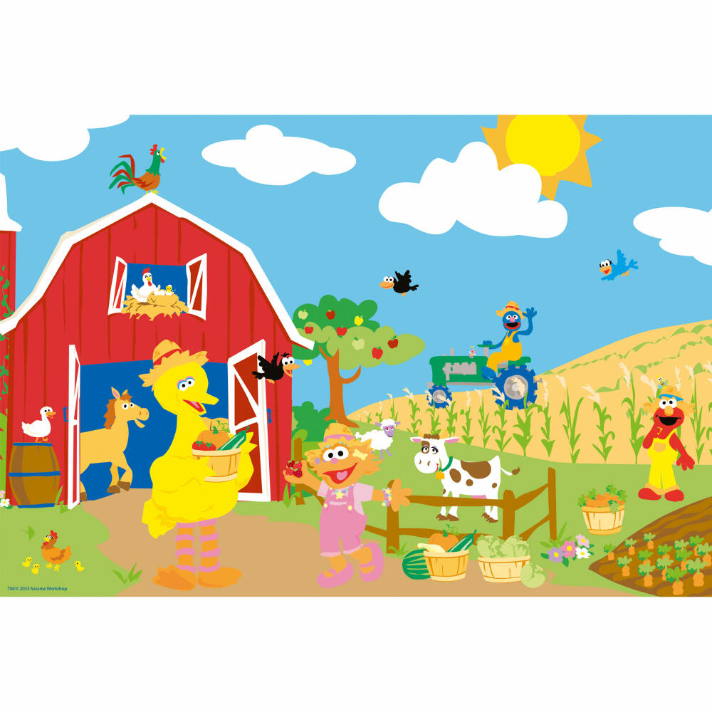 Schmidt Spiele Sesame Street Animally Strong, Children's Puzzle, Children's Puzzle, from 4 years, 3 x 48 pieces, 56458