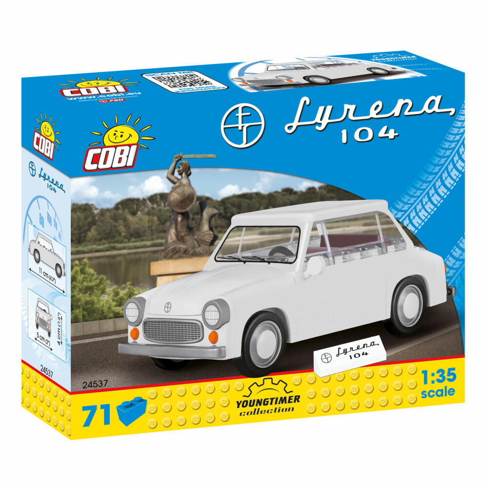 COBI Youngtimer Collection FSO Syrena 104, Auto, Fahrzeug, Sammelautos, Spielzeug, Spielen, Konstruktionsbausteine, 71 Teile, 24537