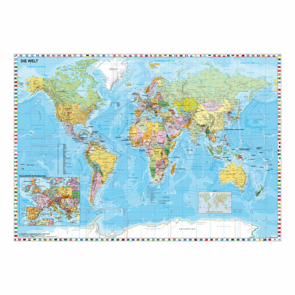 Schmidt Spiele World Map The World, Map Puzzle, 1500 Pieces, Puzzle, Puzzle Game, 58289
