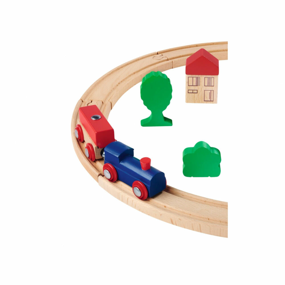 Eichhorn Bahn Kreis, 20-tlg., Eisenbahn, Holzeisenbahn, Log, Zug, Spielzeug, Holz, 100006200
