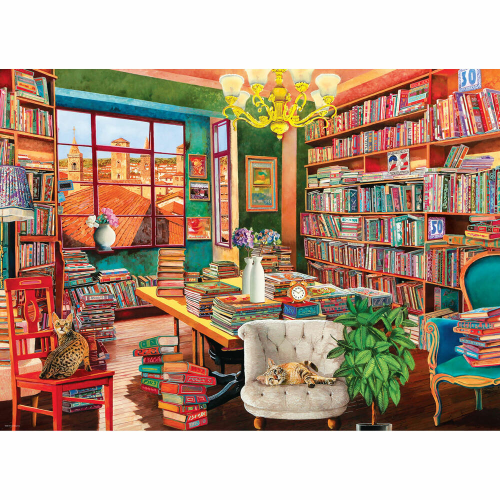 Eurographics Puzzle Die alte Bibliothek, Smart Cut, 1000 Teile, 68 x 48 cm, 6000-5888