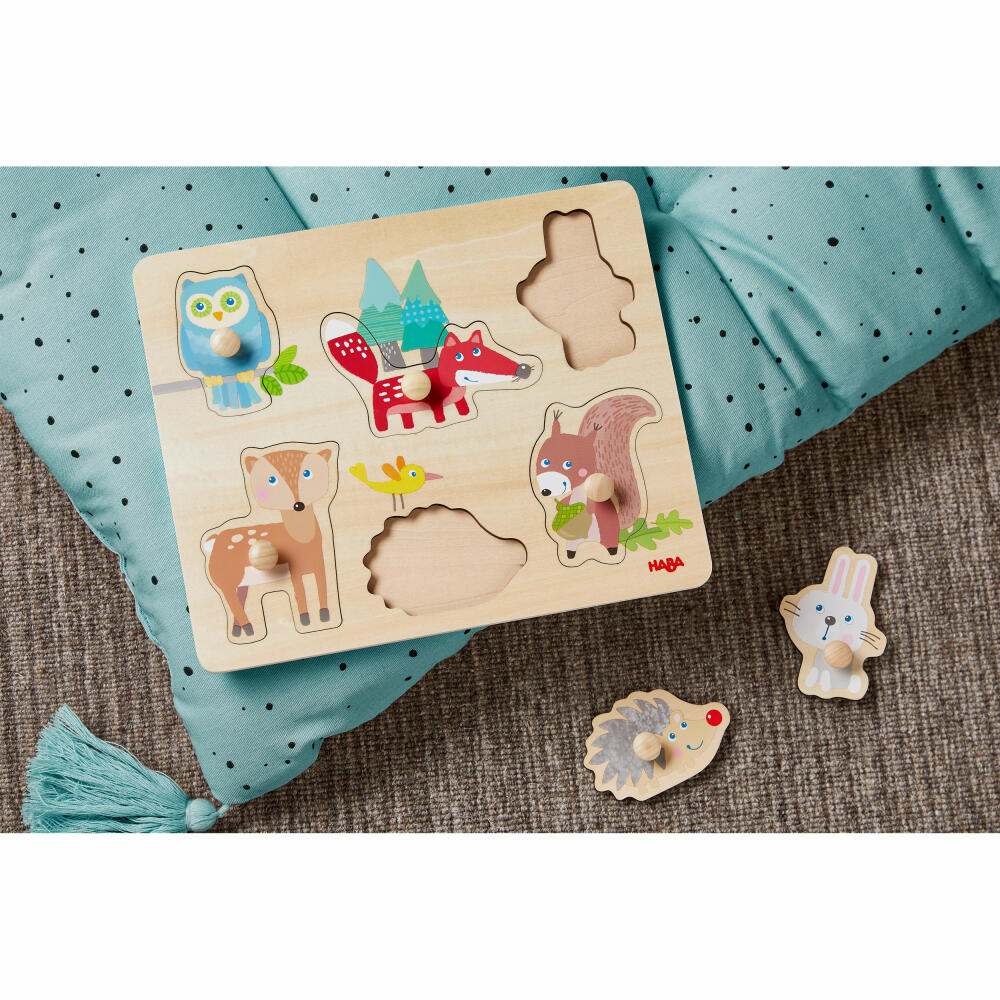 HABA Greifpuzzle Waldtiere, Kinderpuzzle, Puzzle, Kinder, ab 12 Monaten, 1306542001
