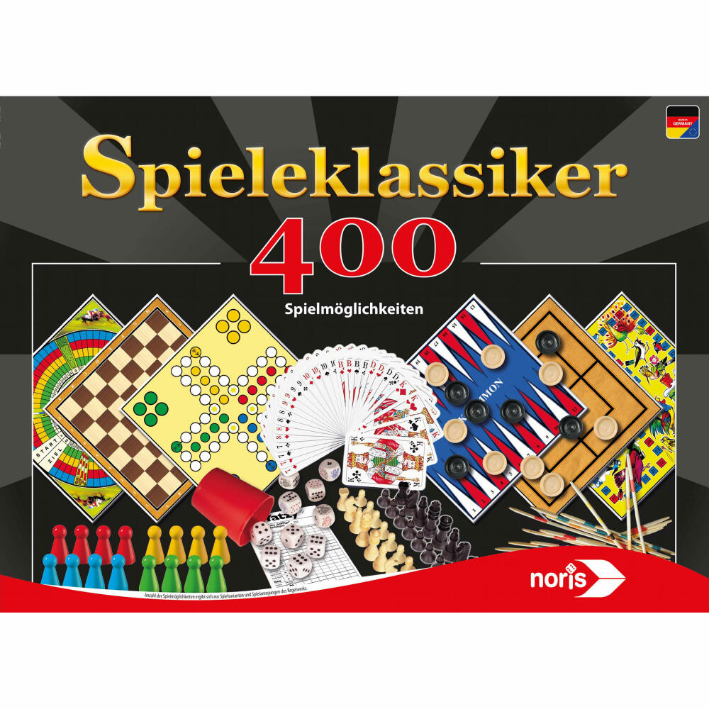 Noris classic games, game collection, board game, family, game, 400 game possibilities, 606111688