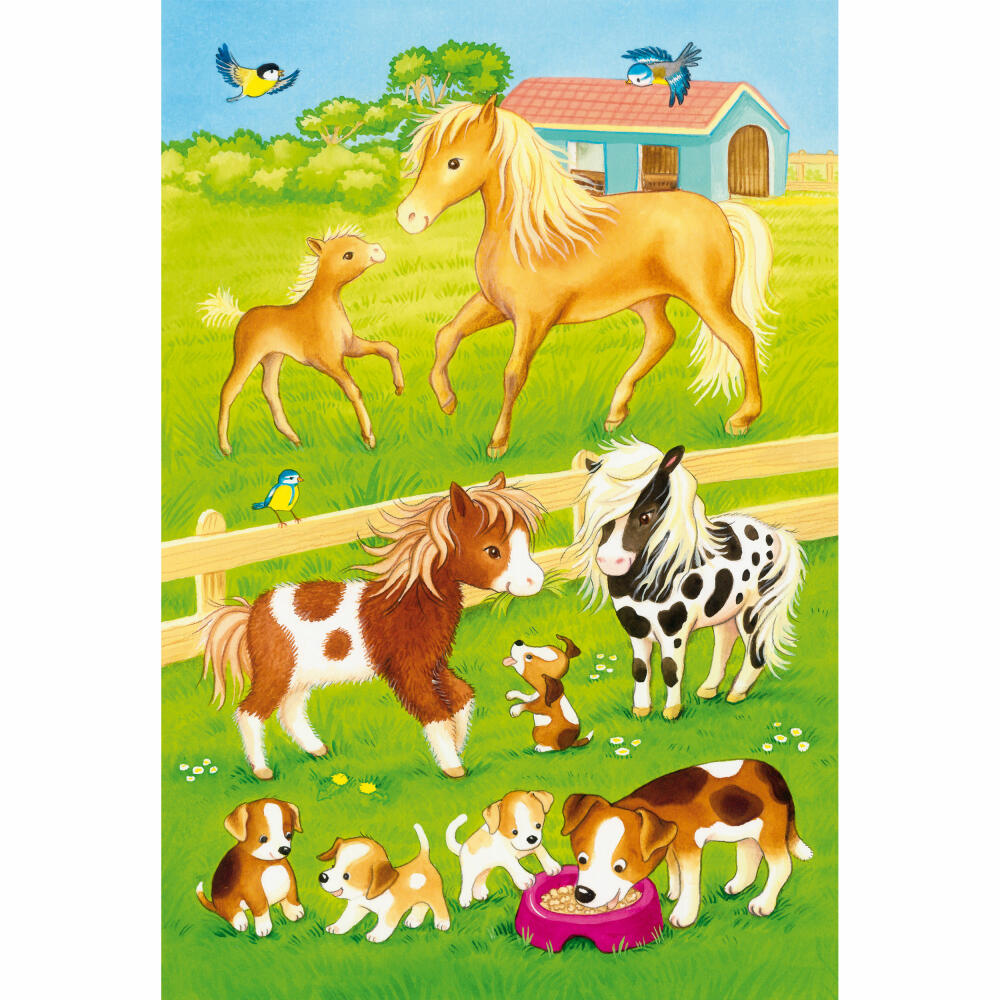 Schmidt Spiele Puzzle Cute Pets, Children's Puzzle, Puzzle, 3 x 24 pieces, 56518