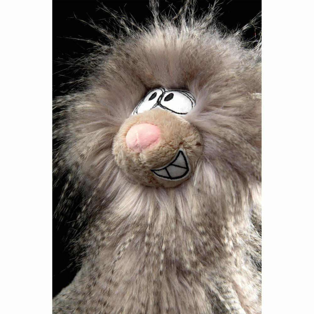 sigikid Kiez Monz BeastsTown, Kuscheltier, Stofftier, Schmusetier, Polyester, Grau, 37 cm, 39860