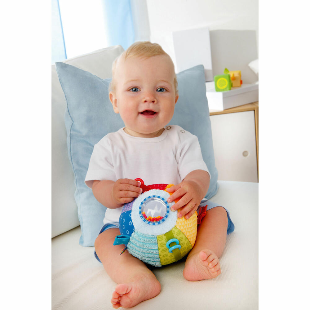 HABA Entdeckerball Kunterbunt, Rasselspiel, Spielfigur, Ballspielzeug, Spielzeug, 301672