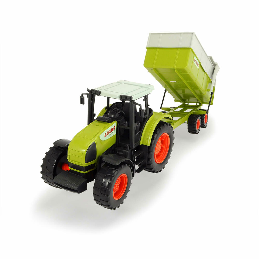 Dickie Toys CLAAS Ares Set, Tractor with Trailer, Agricultural Machinery, Tractor, Tipper, Toy, Car, 203739000