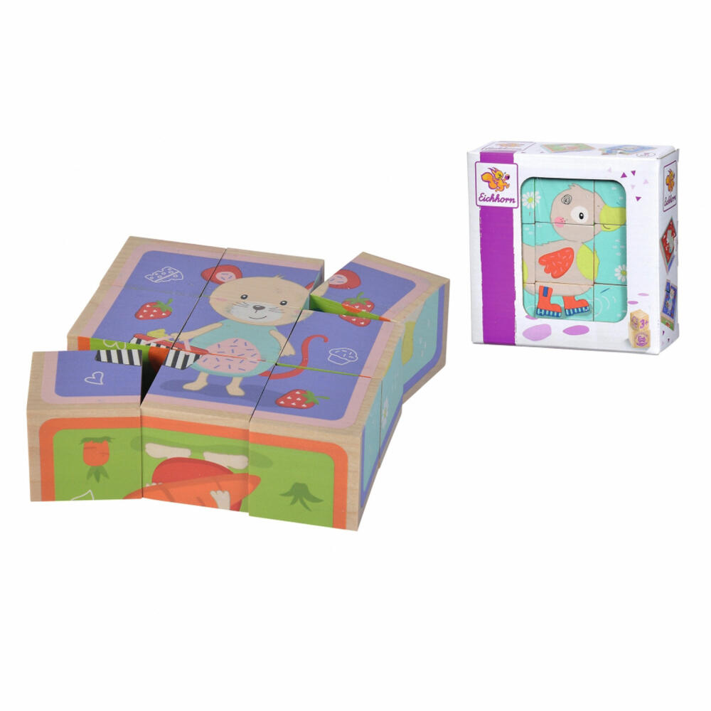 Eichhorn Picture Cube Friends, 9 pcs., Picture Cube Puzzle, Cube Puzzle, Puzzle, 100005463
