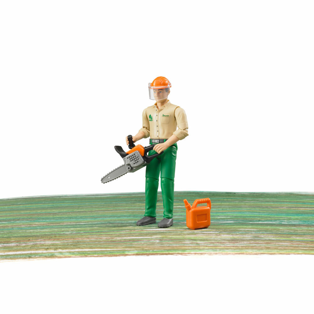 Bruder bworld Forstarbeiter mit Zubehör, Spielfigur, Spiel Figur, Modell, Spielzeug, 60030