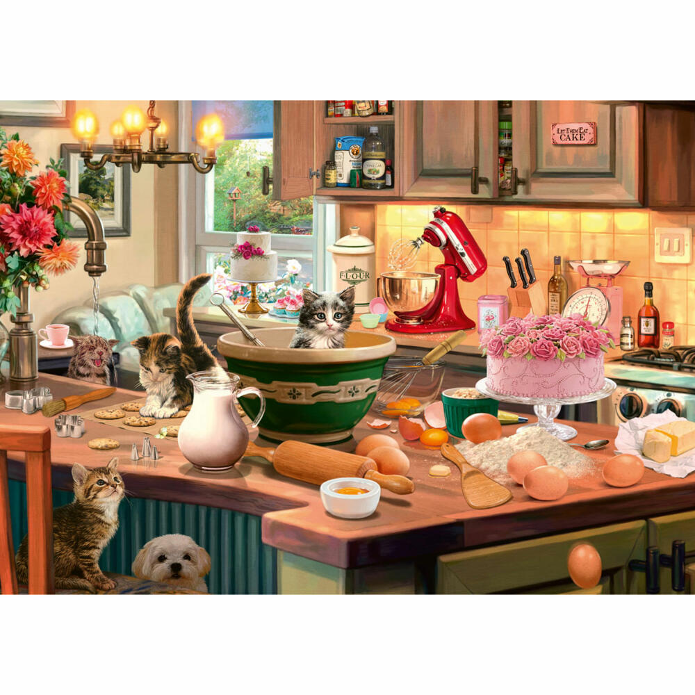 Schmidt Spiele Secret Puzzle At the Kitchen Table, Steve Read, Adult Puzzle, 1000 Pieces, 59919