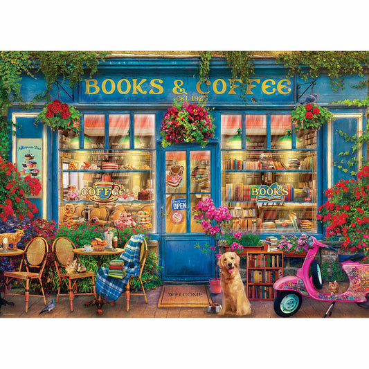 Eurographics Puzzle Bücher und Kaffee, Smart Cut, 1000 Teile, 68 x 48 cm, 6000-5869