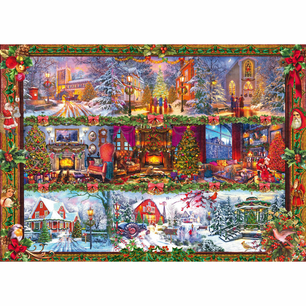 Schmidt Spiele Puzzle Fröhliche Weihnachtszeit, Standard, Erwachsenenpuzzle, 1000 Teile, 59784