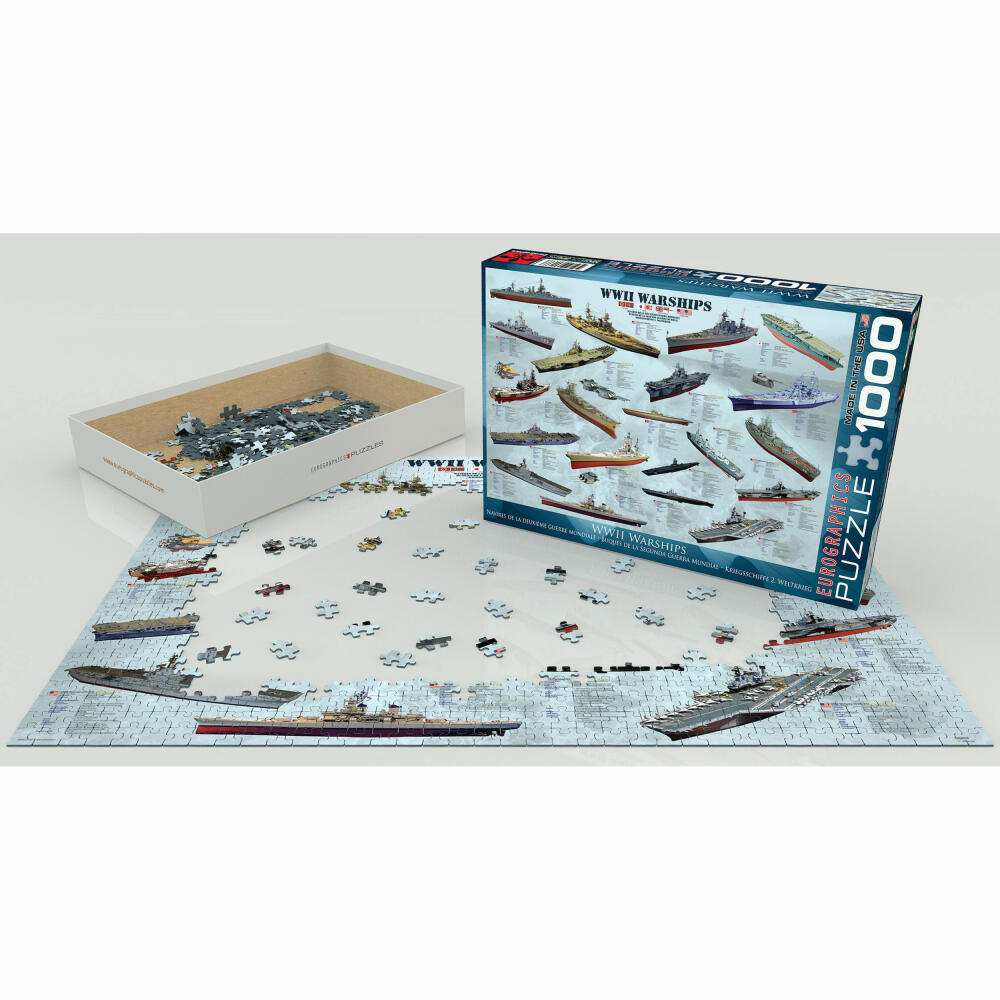 Eurographics Puzzle Warships of World War II, 1000 pieces, 68 x 48 cm, 6000-0133
