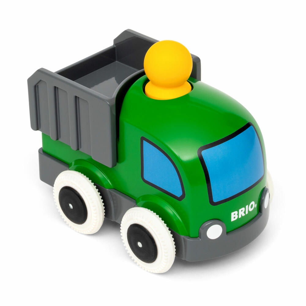 BRIO Push & Go LKW, Lastwagen, Schiebespielzeug, Schiebeauto, Spielzeug Auto, Holz, 63028600