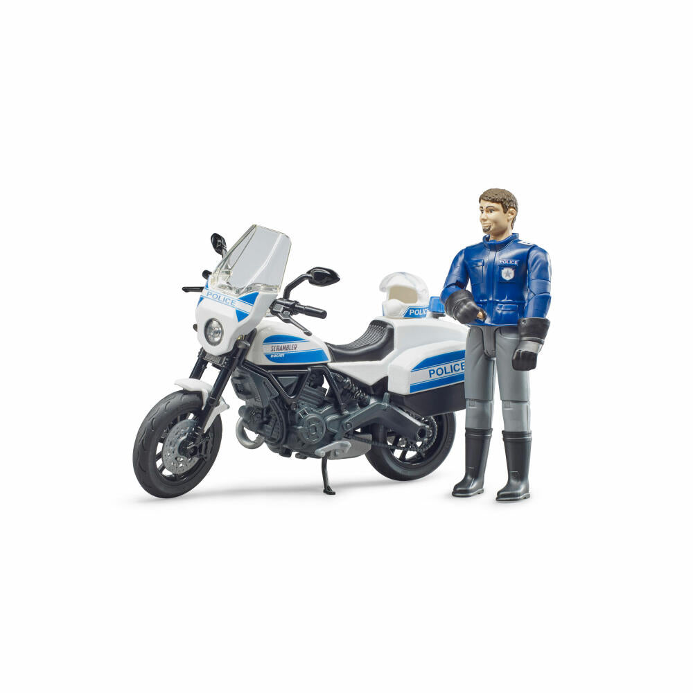 Bruder bworld Scrambler Ducati Polizeimotorrad, Polizist, Motorrad, Polizei, Zubehör, Spielzeug, 62731