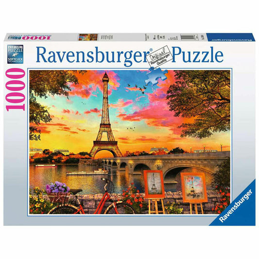 Ravensburger Puzzle Abendstimmung in Paris, Erwachsenenpuzzle, 1000 Teile, 15168
