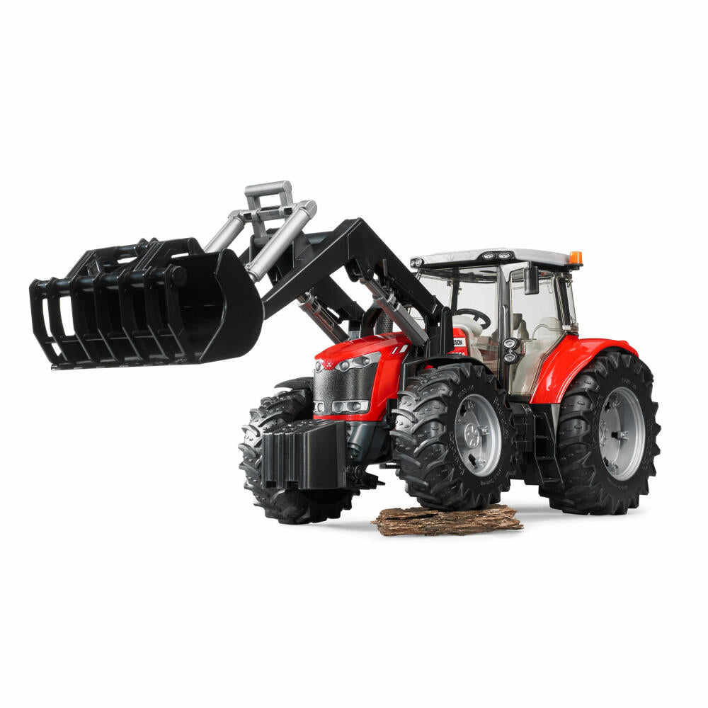 Bruder Landwirtschaft Massey Ferguson 7624, mit Frontlader, Traktor, Modellfahrzeug, Modell Fahrzeug, Spielzeug, 03047
