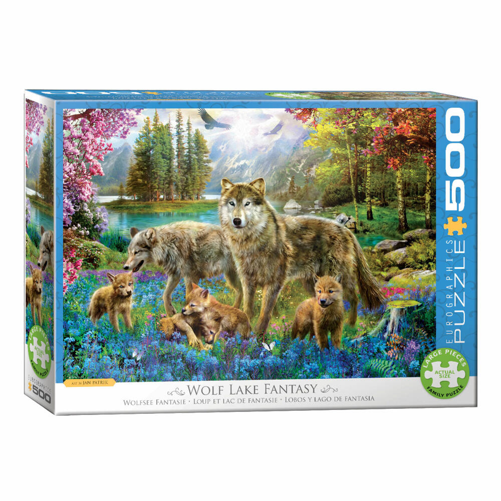 Eurographics Puzzle Wolfsee Fantasie, Fantasy, 500 Teile, 68 x 48 cm, 6500-5360