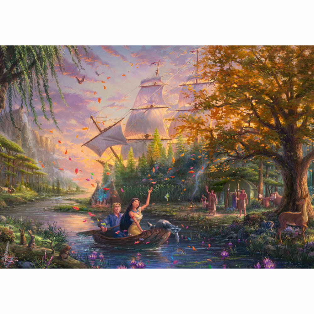 Schmidt Spiele Disney Pocahontas, Thomas Kinkade, Puzzle, Erwachsenenpuzzle, 1000 Teile, 59688