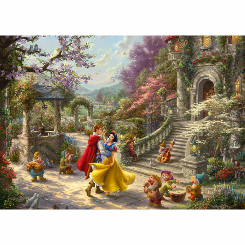 Schmidt Spiele Puzzle Disney Snow White Dance with the Prince, Thomas Kinkade, Adult Puzzle, Premium, 1000 Pieces, 59625