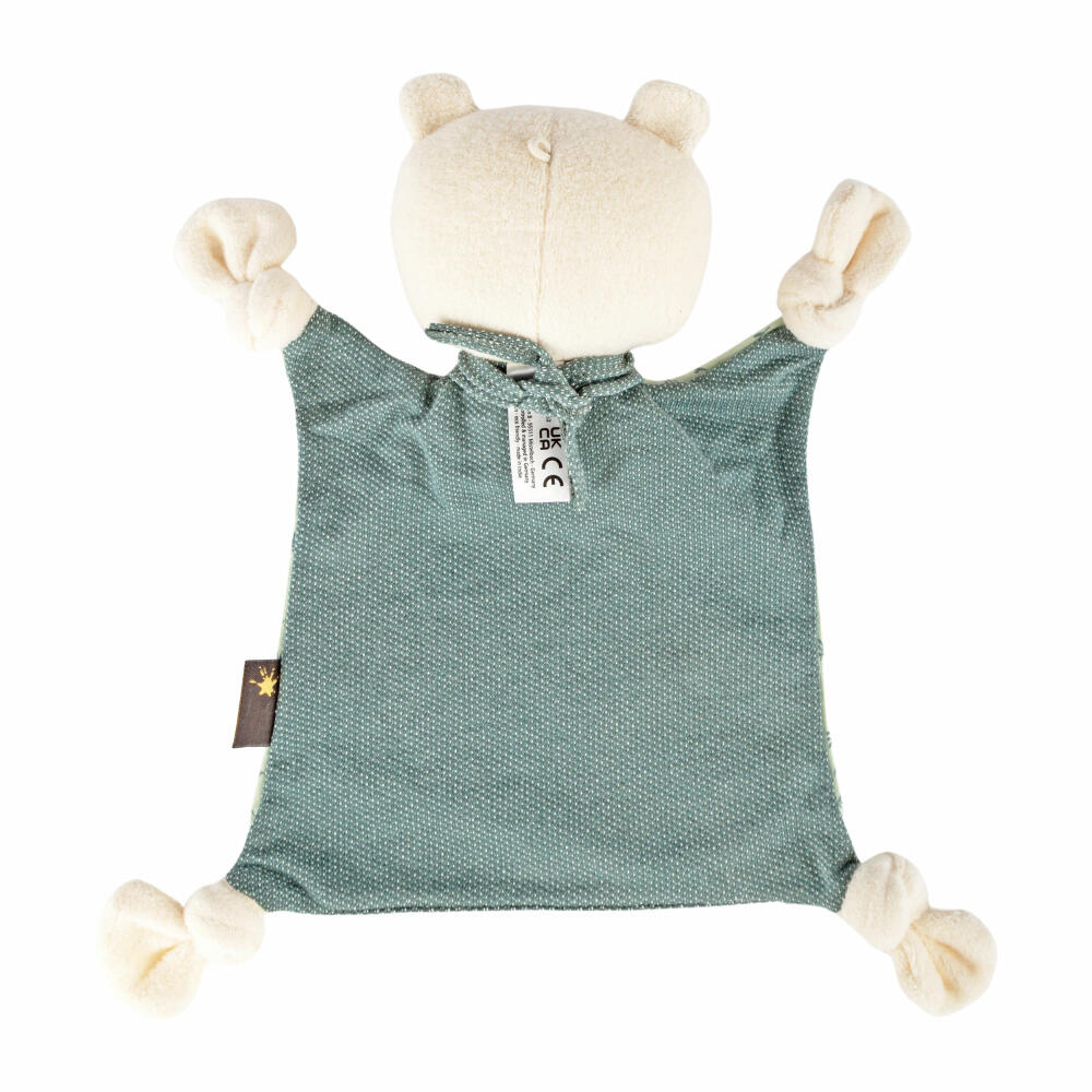 sigikid Schnuffeltuch Bär Vanilla, Schmusetuch, Kuscheltuch, Babytuch, Baumwolle, Türkis, 39770