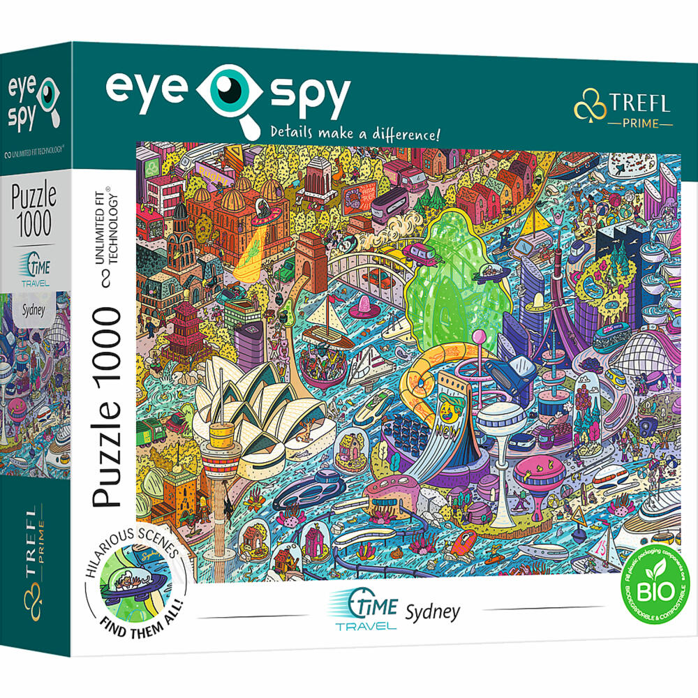 Trefl Puzzle UFT Eye Spy Time Travel - Sydney, Australia, 1000 pieces, 68.3 x 48 cm, 10751