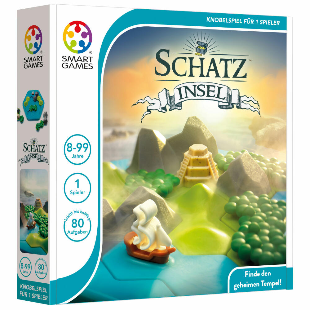 Smart Games Treasure Island, puzzle game, logic game, thinking game, children's game, children, SG 098 DE