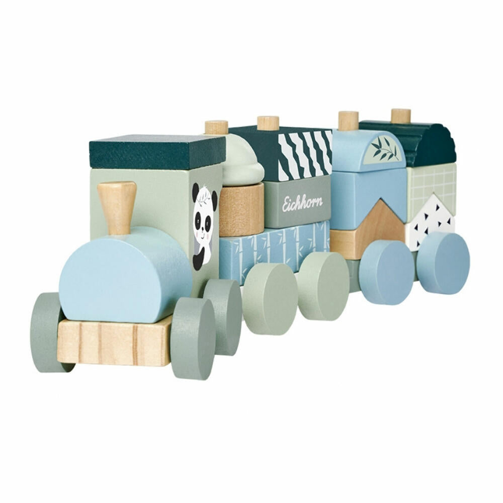 Eichhorn Holzzug, 16-tlg., Zug, Eisenbahn, Holzspielzeug, Steckspiel, Bausteine, 100003804