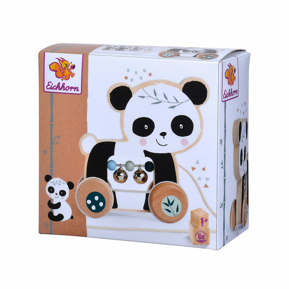 Eichhorn Nachziehtier Panda, Nachziehspielzeug, Ziehtier, Holzspielzeug, Holz Spielzeug, 100003806