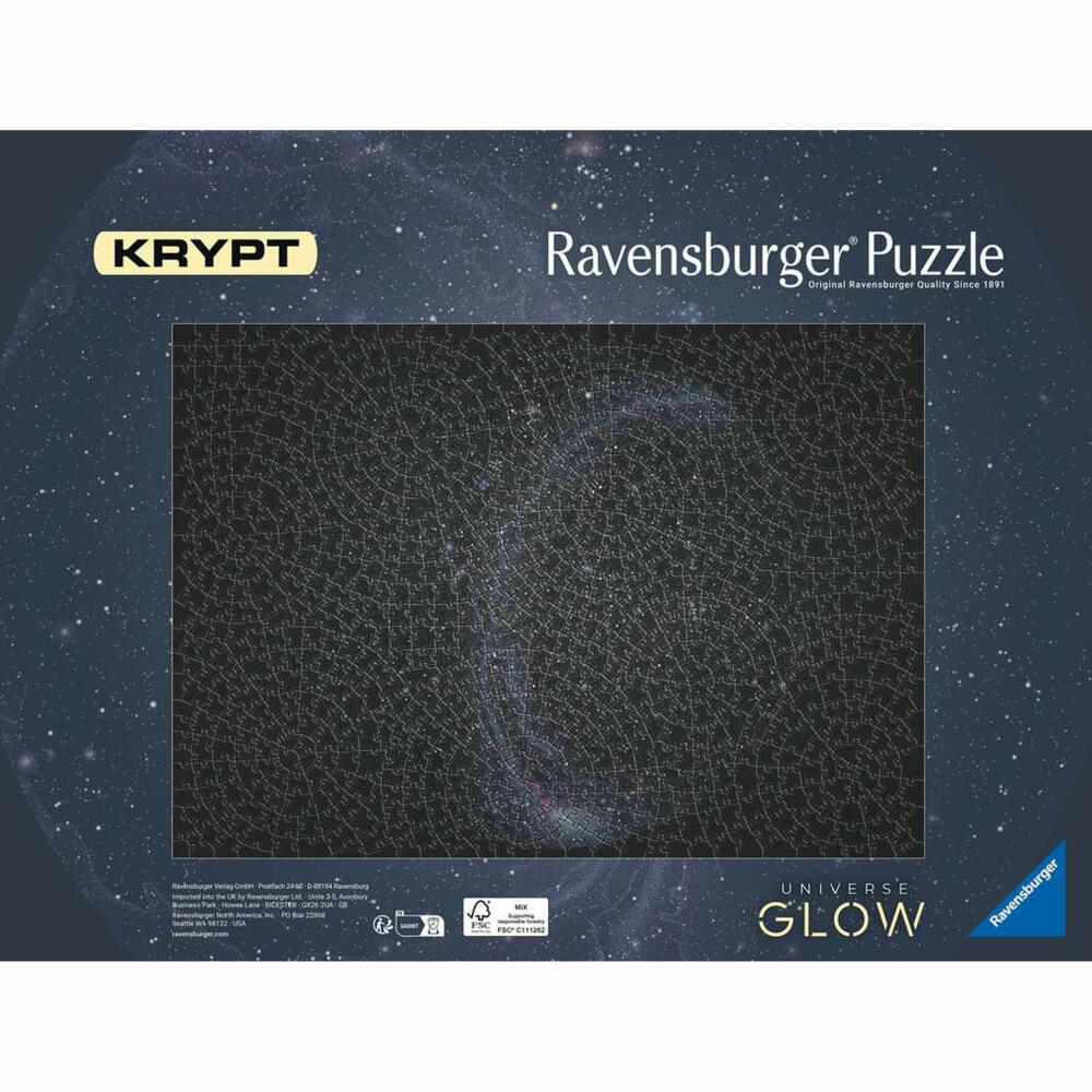 Ravensburger Puzzle Krypt Universe Glow, Erwachsenenpuzzle, 881 Teile, 12000240