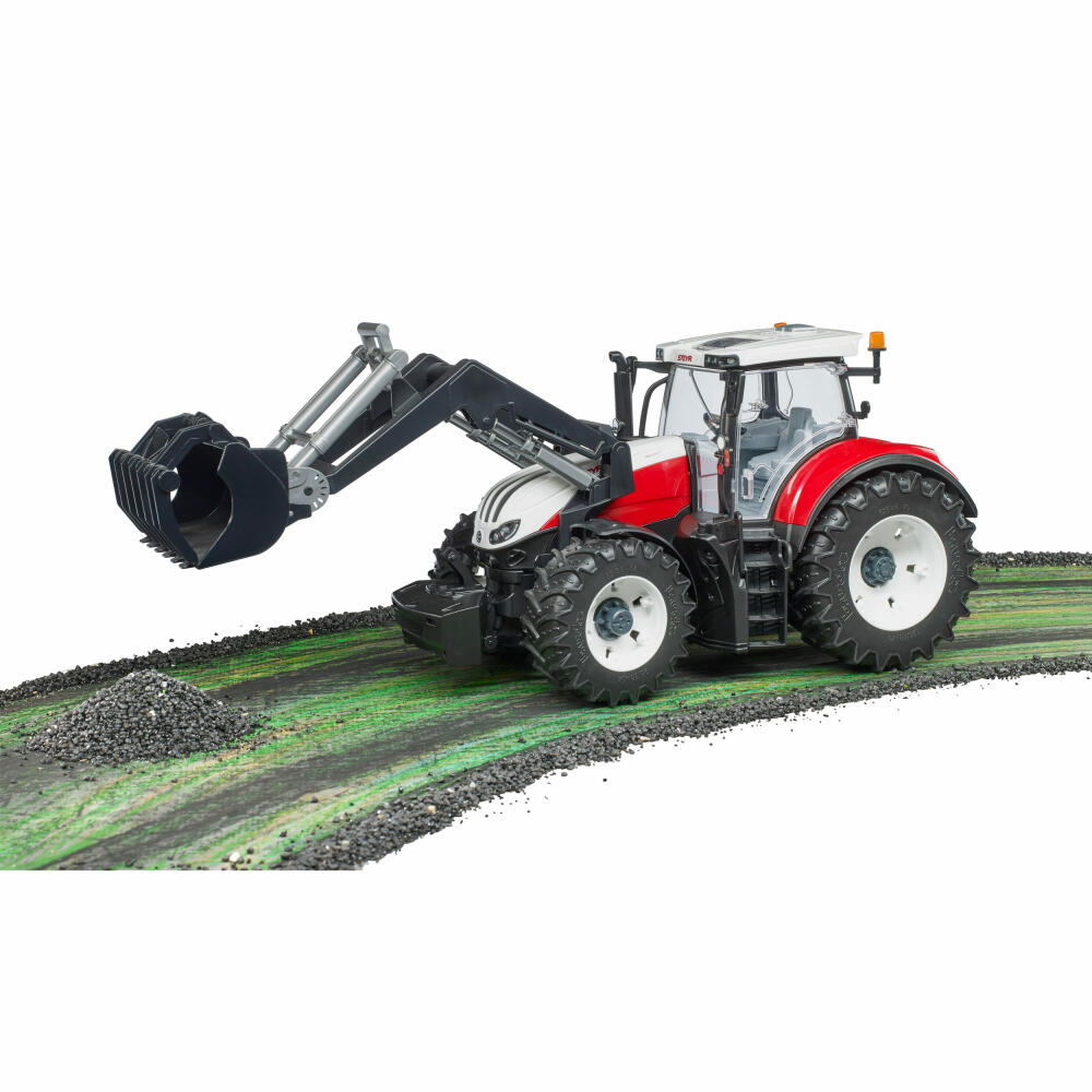 Bruder Landwirtschaft Steyr 6300 Terrus CVT, mit Frontlader, Traktor, Modellfahrzeug, Modell Fahrzeug, Spielzeug, 03181