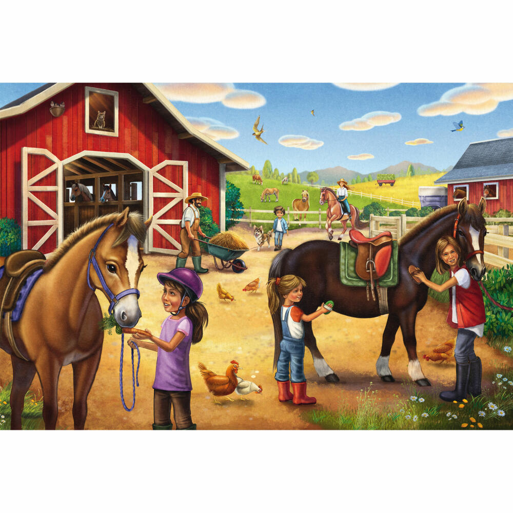 Schmidt Spiele Puzzle My Favorite Horses, Children's Puzzle, Puzzle, 3 x 48 pieces, 56519