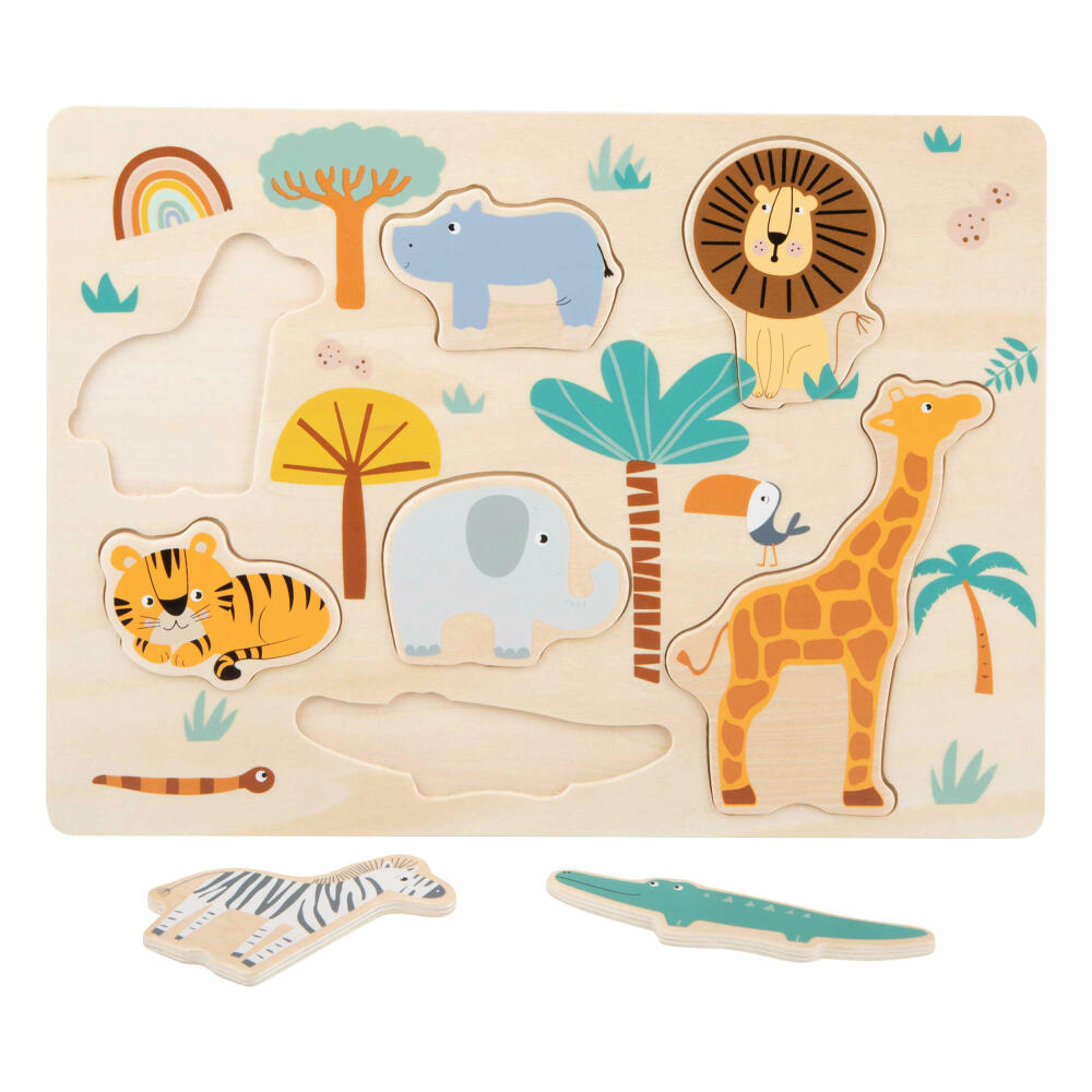 Legler Small Foot Setzpuzzle Safari, Spielzeug, ab 24 Monate, 11701