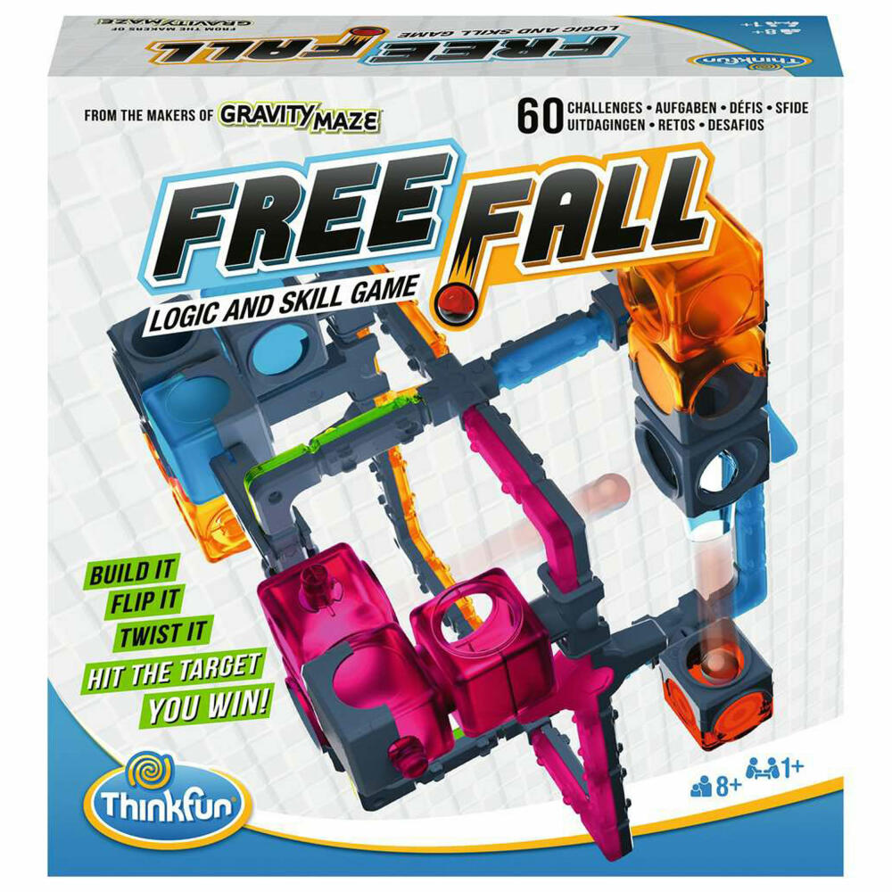 Ravensburger ThinkFun Free Fall, concentration game, thinking game, educational game, 1 player, ages 8 and up, 76548