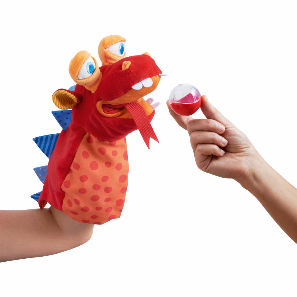 HABA Handpuppe Allesfresser, Puppe Figur, Handtheater, Theaterfigur, Kuschelpuppe, Spielzeug, 302926