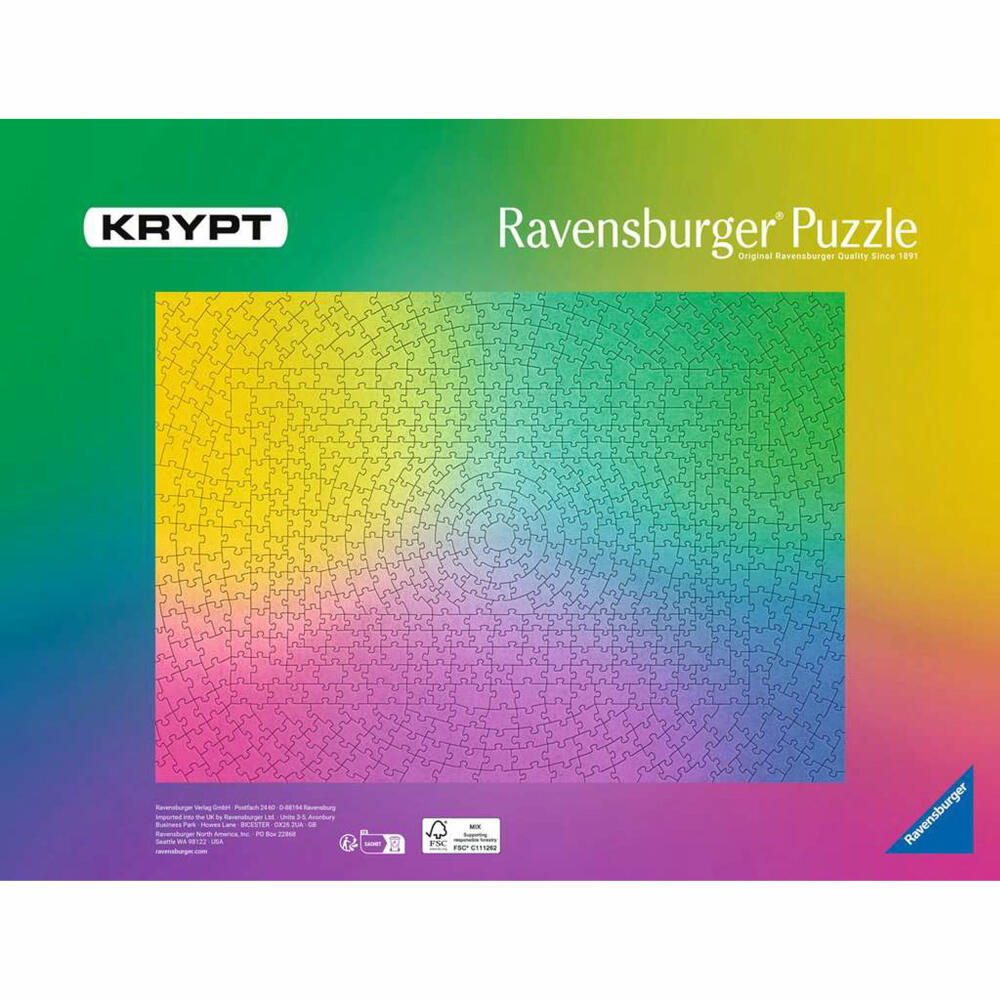Ravensburger Puzzle Krypt Gradient, adult puzzle, 631 pieces, 12000146