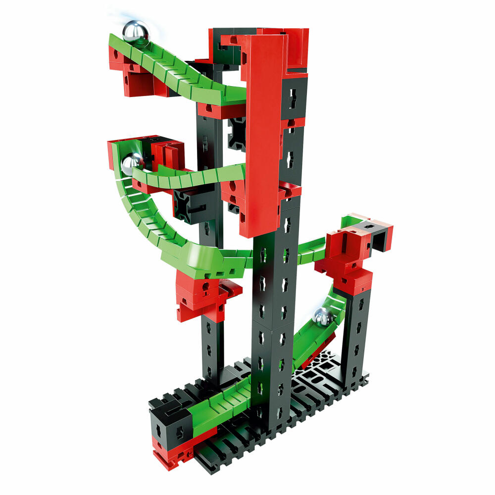fischertechnik Profi Dynamic XS, 70-tlg., Rolling Action, Kugelbahn, Motorikspielzeug, Baukasten, 536619