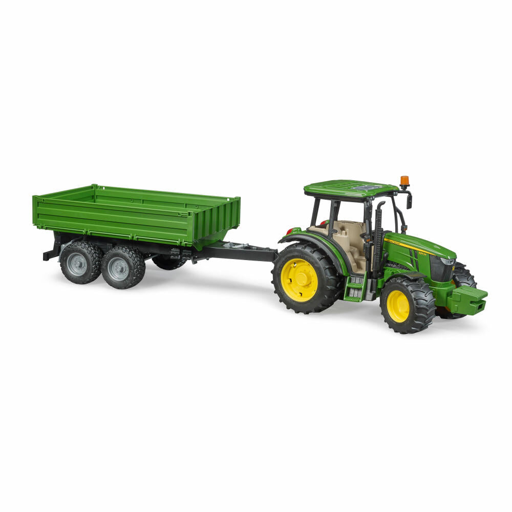 Bruder Agriculture John Deere 5115M, with side wall trailer, tractor, model vehicle, model vehicle, toy, 02108