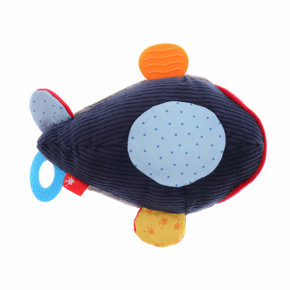 sigikid PlayQ Aktiv-Wal, Vibrationrassel, Vibrations Rassel, Beißring, Plüschtier, Babyspielzeug, Baby Spielzeug, Polyester, 40907
