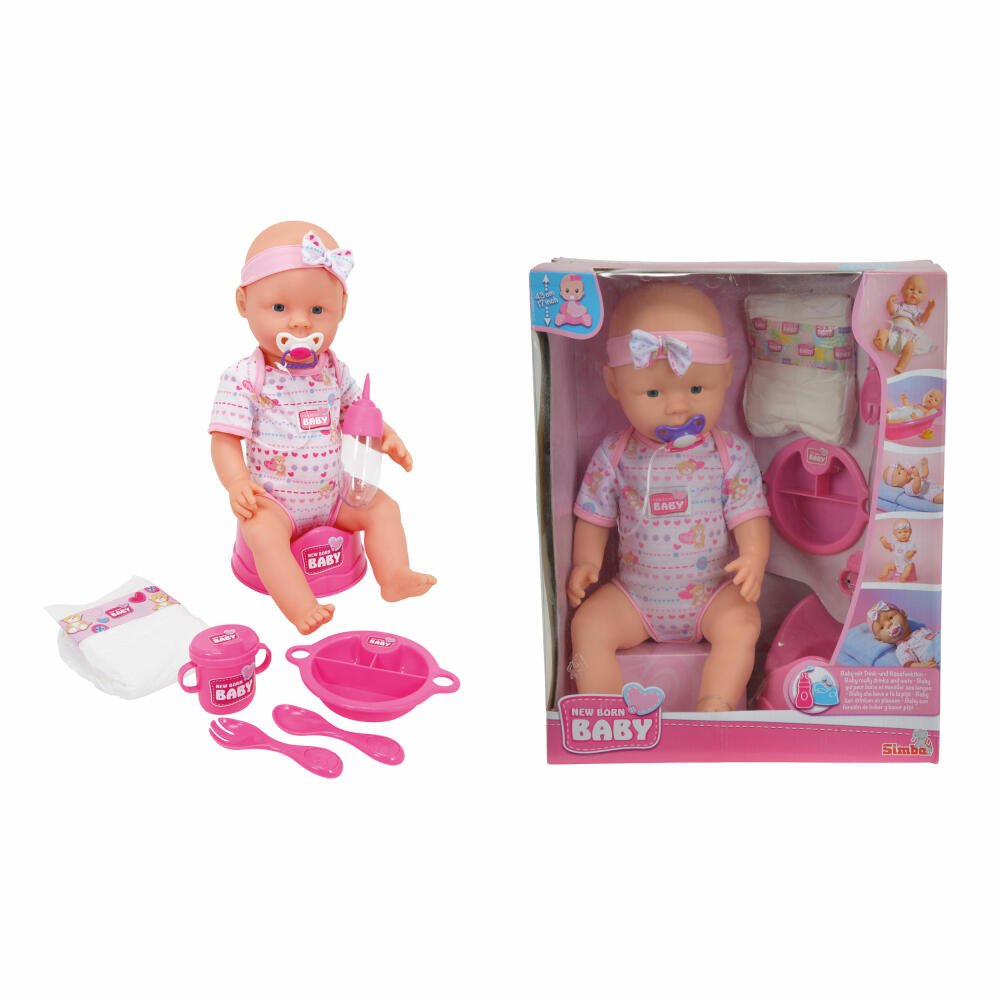 Simba New Born Baby Baby Doll, Doll, Toy, Plastic, 385 cm, 105039005