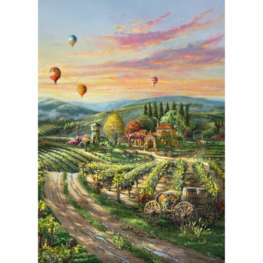 Schmidt Spiele Puzzle Peaceful Valley Vineyard, Thomas Kinkade Studios, Erwachsenenpuzzle, Premium, 1000 Teile, 57366