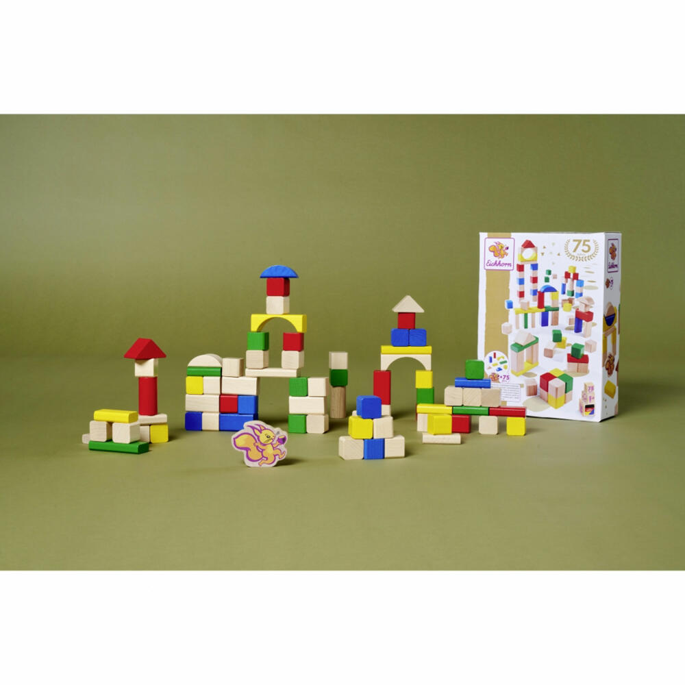 Eichhorn Holzbausteine 75 Jahre, Bausteine, Bauklötze, Holzklötze, Spielsteine, Spielzeug, Holz, 100002024
