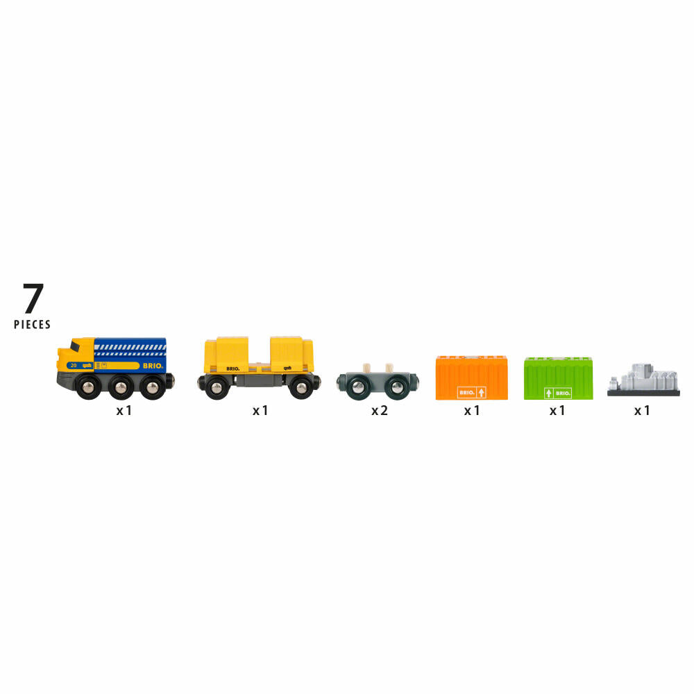 Brio Large Freight Train with Magnetic Load, Wagons, Train, Wooden Railway, Wooden Toys, Wooden Toys, 33982
